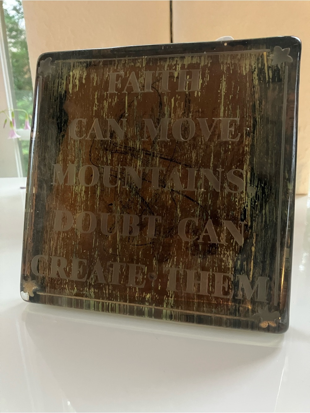 Michaels Brown and Black Rustic Inspirational Wall Plaque